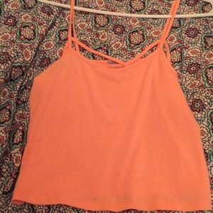 Orange spaghetti strap